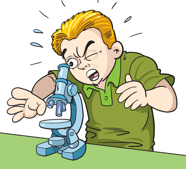 How students should handle a microscope