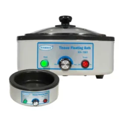 Interior view of the high-contrast black anodized aluminum basin of the XH-1001 tissue bath.