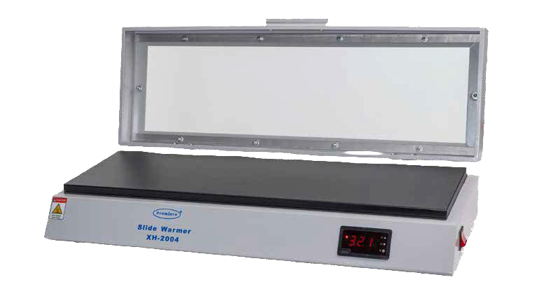 Premiere slide warmer XH-2004 laboratory slide warming device best used in fields such as fertility, cytology, histology, pathology, and biology.