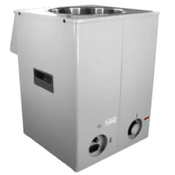 Top view of 2.5 Gallon paraffin dispenser showing lid with integrated thermometer portal.